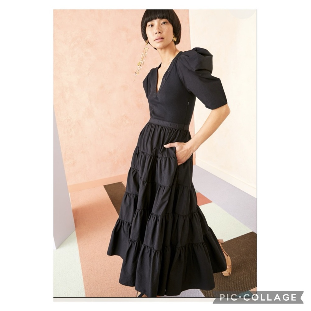 Ulla Johnson Black Midi Dress